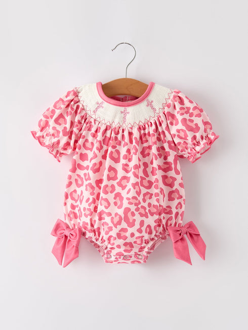 pink-smocked-church-christ-bishop-christening-leopard-baby-girl-romper Rylee Faith Designs - Sophia's StyleRomper-1