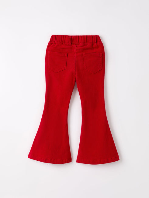 dark-red-flared-elastic-jeans Rylee Faith Designs - Sophia's Style-2