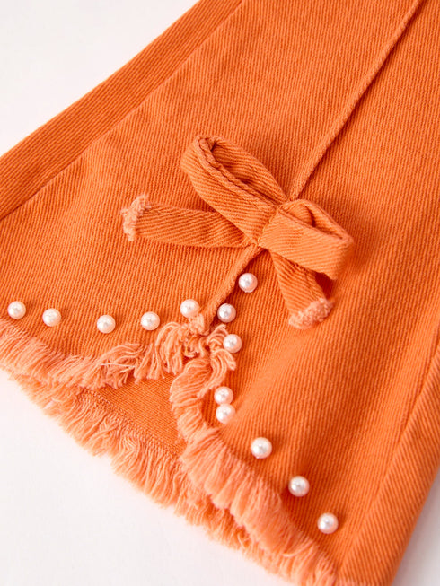 orange-flared-elastic-jeans Rylee Faith Designs - Sophia's Style-4