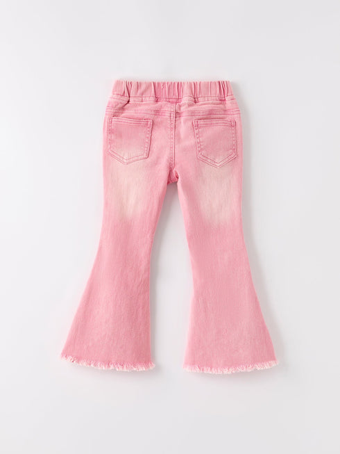 pink-flared-elastic-jeans Rylee Faith Designs - Sophia's Style-2