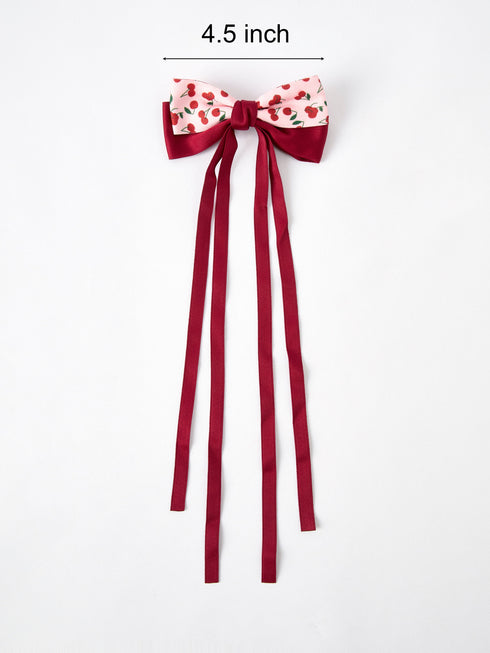 cherry-bow-ribbon-4-5-inch-hairpin Rylee Faith Designs - Sophia's Style-2