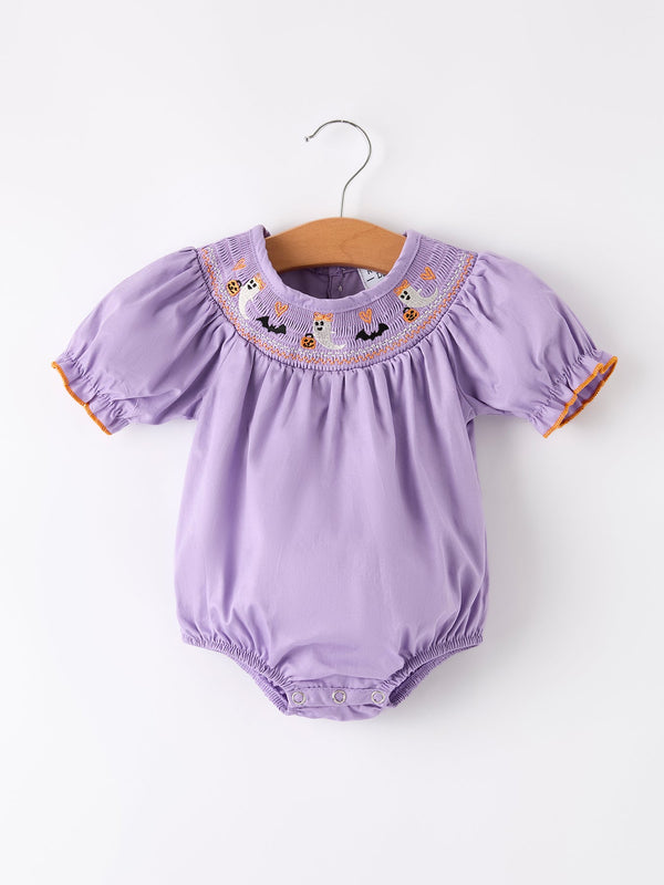 purple-halloween-smock-embroidery-baby-girl-romper Rylee-Faith-Designs-Sophia's StyleRomper-1