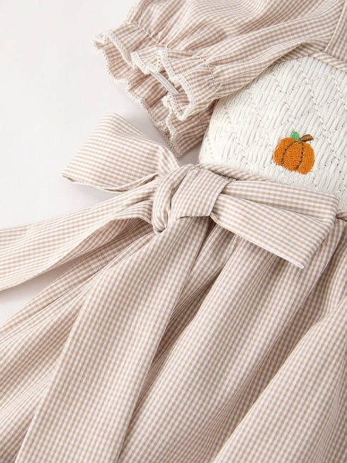 fall-halloween-thanksgiving-pumpkin-embroidery-smock-plaid-girls-dress Rylee-Faith-Designs-Sophia's Style-4