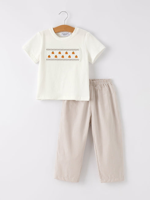 halloween-thanksgiving-pumpkin-smock-embroidered-plaid-boys-set Rylee-Faith-Designs-Sophia's StyleOutfit-1