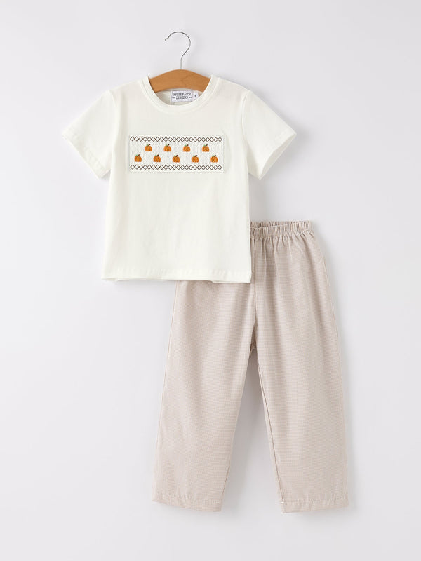 halloween-thanksgiving-pumpkin-smock-embroidered-plaid-boys-set Rylee-Faith-Designs-Sophia's StyleOutfit-1