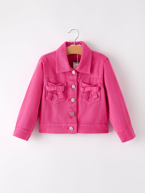hot-pink-fall-girls-denim-top Rylee-Faith-Designs-Sophia's StyleTop-1