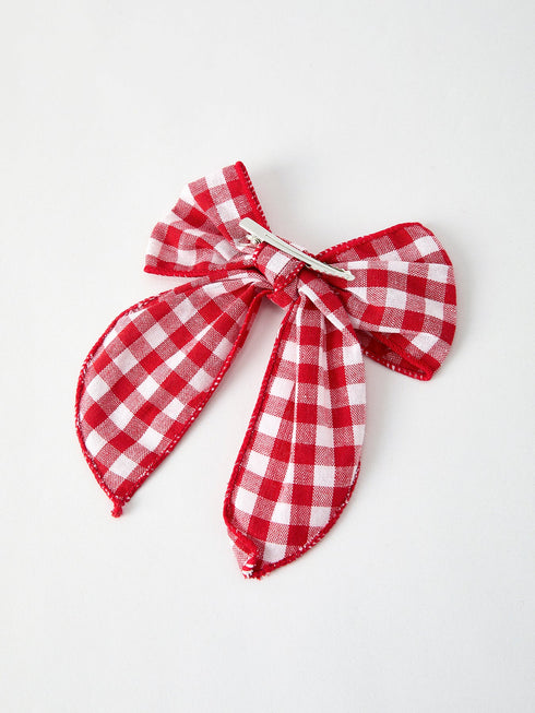 christmas-red-and-white-plaid-bow-5-inch-hairpin Rylee Faith Designs - Sophia's Style-2