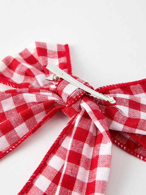christmas-red-and-white-plaid-bow-5-inch-hairpin Rylee Faith Designs - Sophia's Style-4