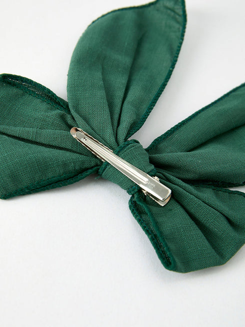 christmas-dark-green-bow-5-inch-hairpin Rylee Faith Designs - Sophia's Style-4