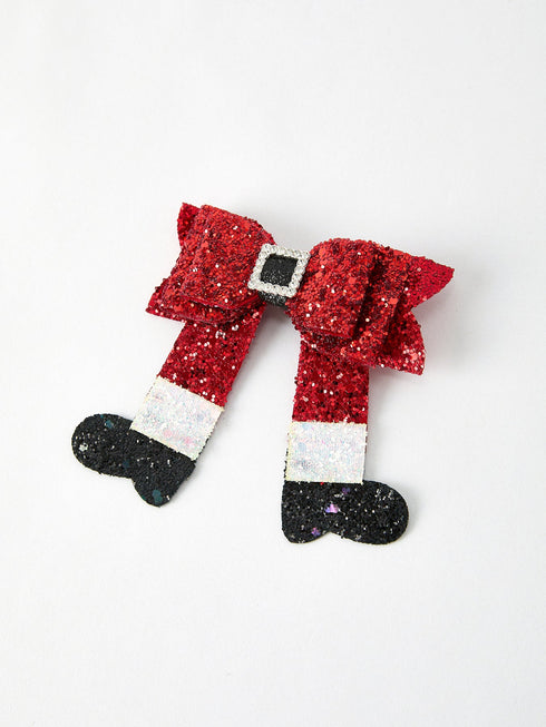 christmas-red-sequined-zirconia-bow-hairpin Rylee Faith Designs - Sophia's StyleBows-1