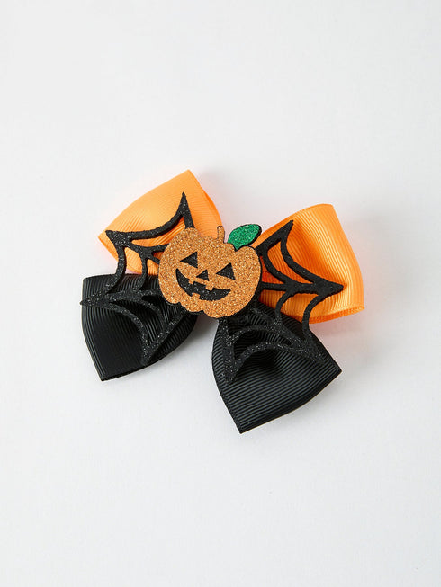 halloween-pumpkin-smiley-bow-hair-clip Rylee Faith Designs - Sophia's StyleBows-1
