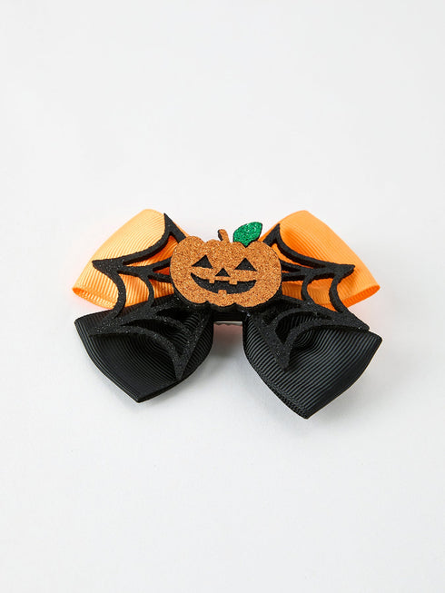 halloween-pumpkin-smiley-bow-hair-clip Rylee Faith Designs - Sophia's Style-2
