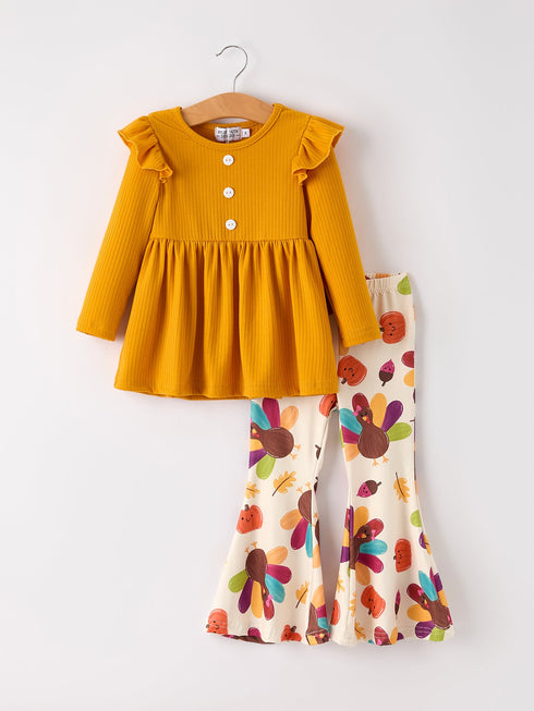 fall-halloween-thanksgiving-pumpkin-turkey-print-girls-long-sleeve-set Rylee-Faith-Designs-Sophia's StyleOutfit-1