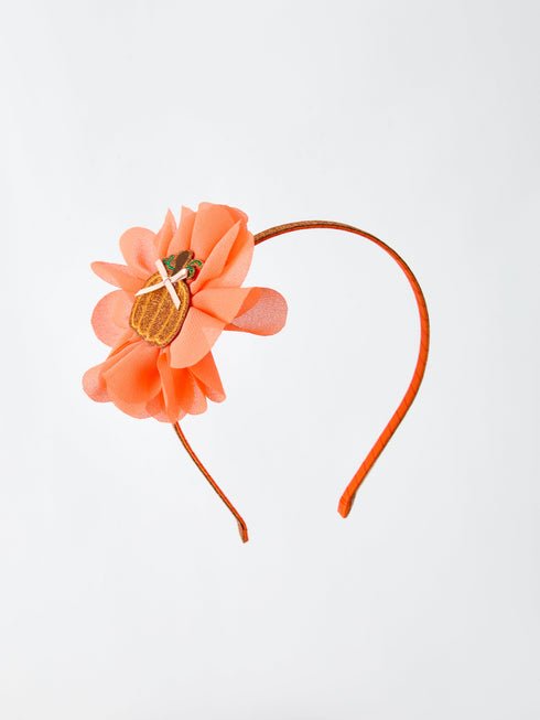 halloween-pumpkin-floral-girls-headband Rylee Faith Designs - Sophia's StyleBows-1
