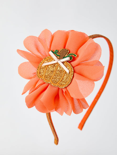 halloween-pumpkin-floral-girls-headband Rylee Faith Designs - Sophia's Style-3