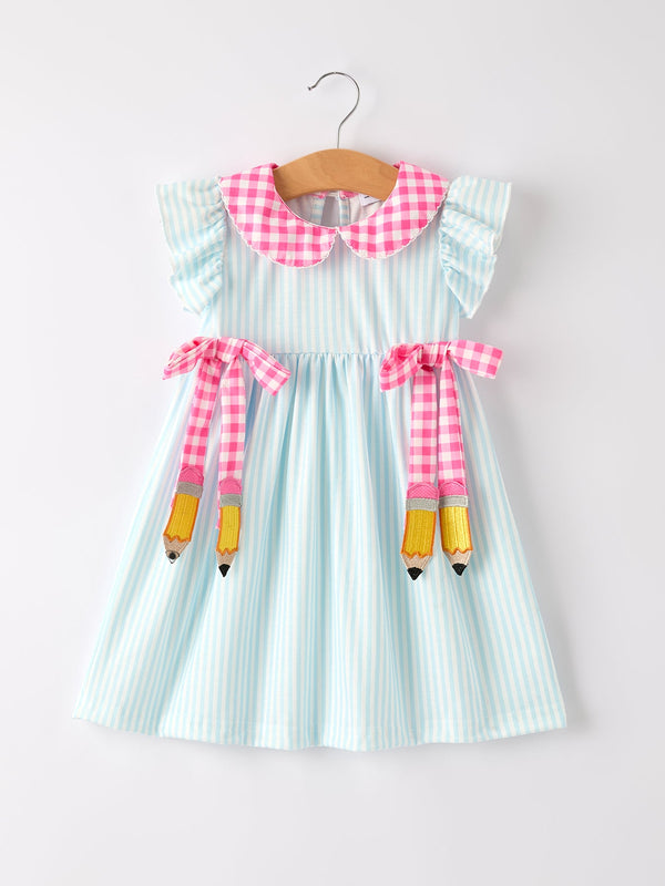 back-to-school-girls-striped-lapels-bow-dress Rylee-Faith-Designs-Sophia's StyleDress-1