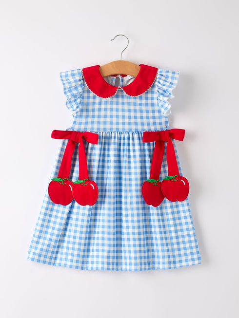 back-to-school-girls-striped-lapels-apple-bow-dress Rylee-Faith-Designs-Sophia's StyleDress-1