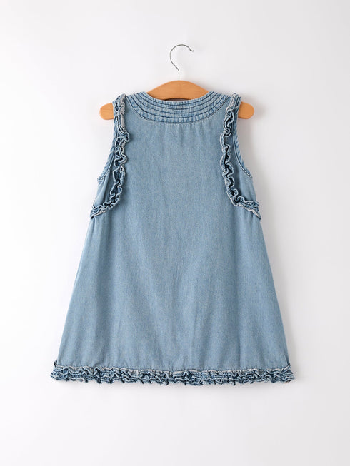 summer-girls-sleeveless-ruffle-dress-Sophia's Style-2