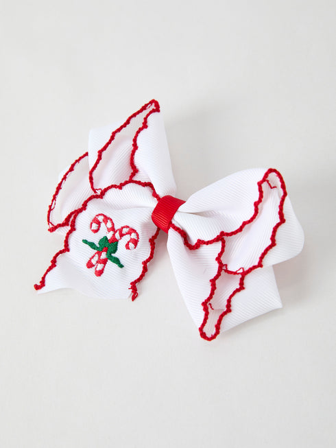 christmas-candy-cane-embroidered-bow-hair-clip Rylee Faith Designs - Sophia's Style-2