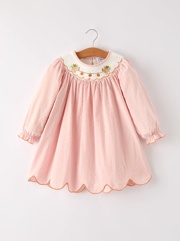 fall-thanksgiving-halloween-chicken-pumpkin-smock-embroidery-baby-girl-dress Rylee-Faith-Designs-Sophia's StyleDress-1