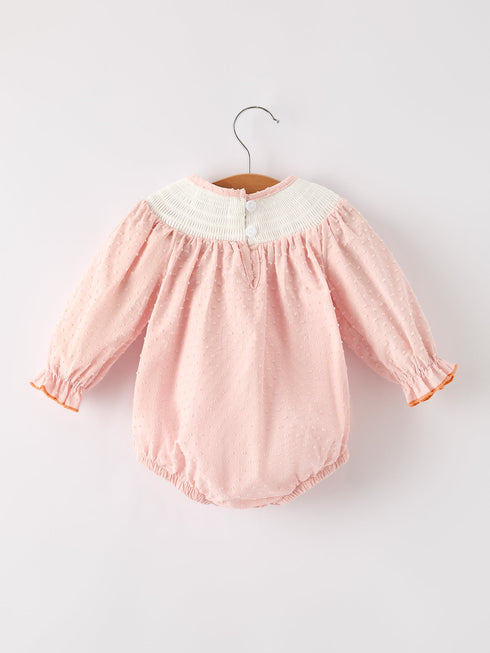 fall-thanksgiving-halloween-chicken-pumpkin-smock-embroidery-baby-girl-romper Rylee-Faith-Designs-Sophia's Style-2