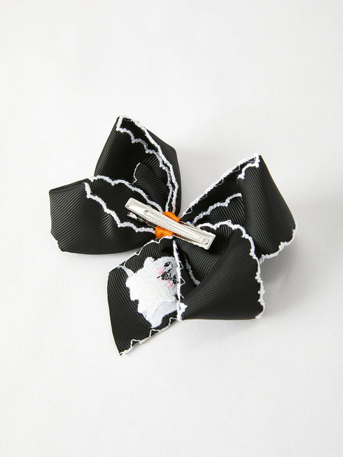 halloween-ghost-embroidered-black-bow-hairpin-Sophia's Style--3