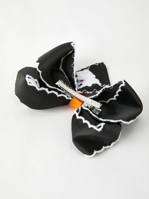 halloween-ghost-embroidered-black-bow-hairpin-Sophia's Style--4