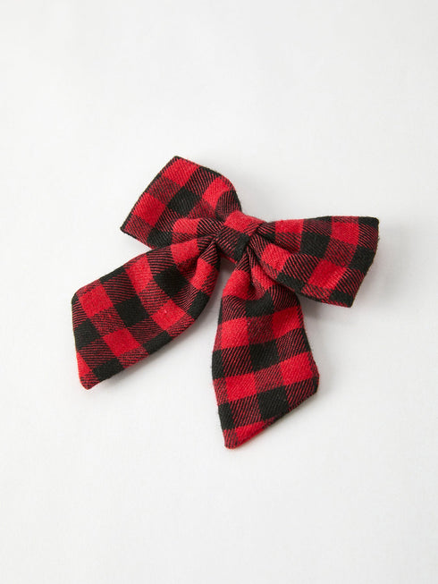 winter-christmas-plaid-bow-hair-clip-Sophia's Style--2