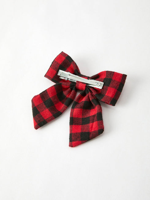 winter-christmas-plaid-bow-hair-clip-Sophia's Style--3
