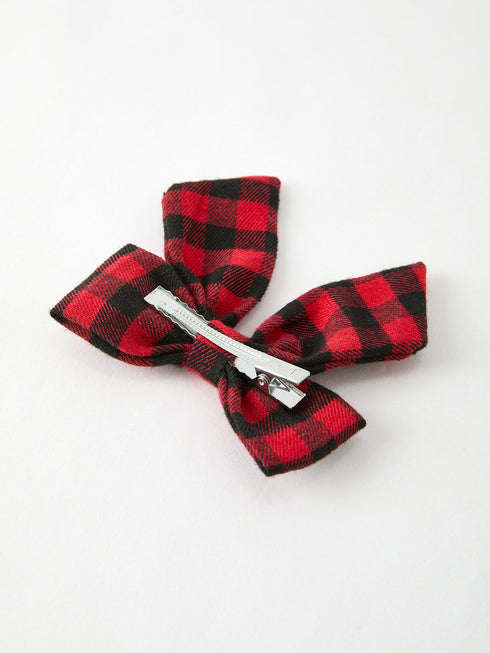 winter-christmas-plaid-bow-hair-clip-Sophia's Style--4