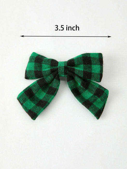 winter-christmas-plaid-bow-hair-clip-Sophia's Style--11