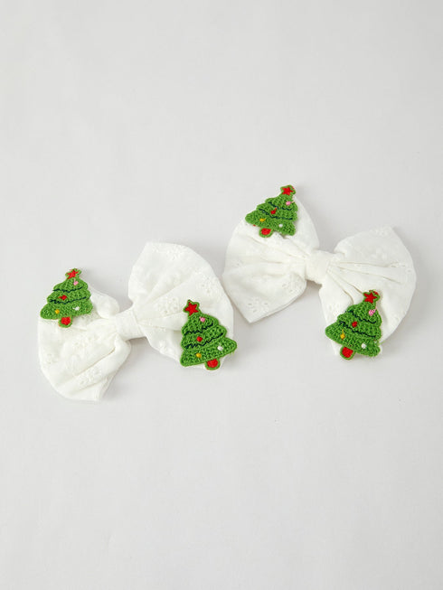 winter-christmas-tree-hair-clips-2-pack-Sophia's Style-Accessories-1