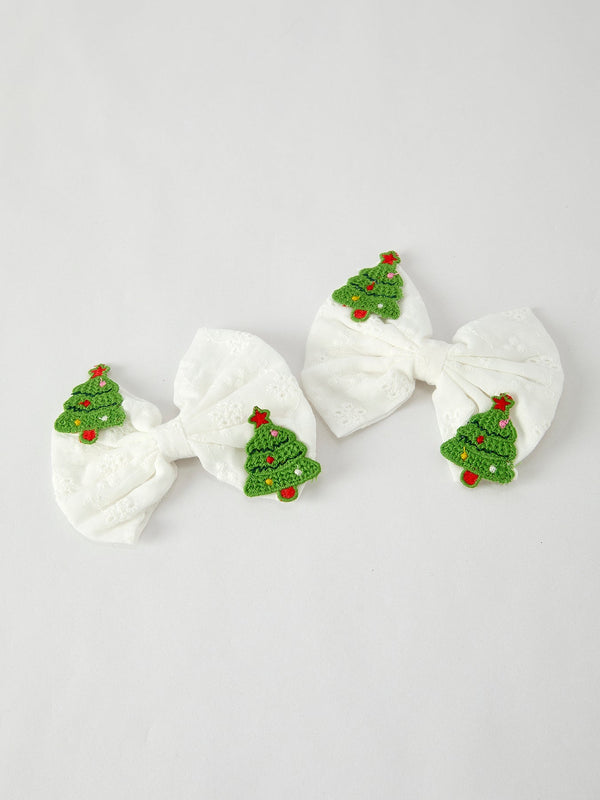 winter-christmas-tree-hair-clips-2-pack-Sophia's Style-Accessories-1
