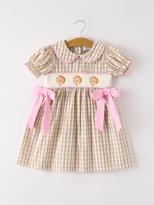 fall-thanksgiving-lapel-plaid-chick-embroidery-smocking-bow-baby-girls-dress Rylee-Faith-Designs-Sophia's StyleDress-1