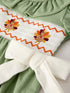 fall-thanksgiving-chicken-smock-embroidered-green-baby-girl-romper Rylee-Faith-Designs-Sophia's Style-3
