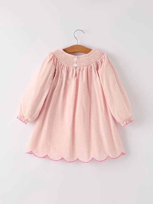 autumn-halloween-light-pink-ghost-embroidery-smock-girl-dress-Sophia's Style--2