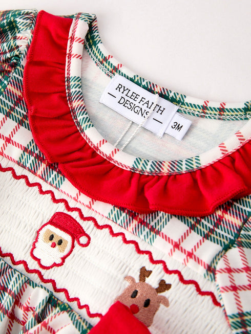 christmas-plaid-smocking-embroidered-girls-bloomers-romper-set Rylee Faith Designs - Sophia's Style-3