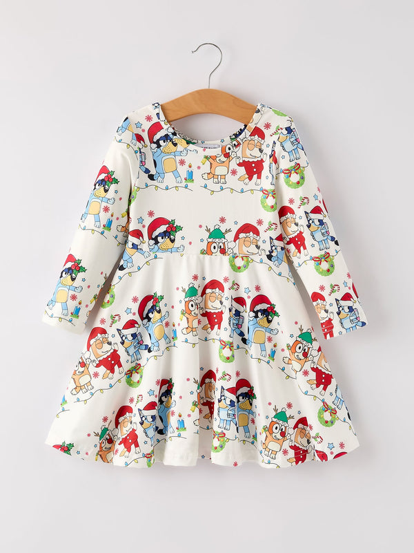 winter-christmas-character-party-print-girls-dress Rylee Faith Designs - Sophia's StyleDress-1
