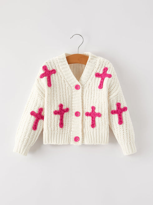 Christmas Winter Christian Girls Cardigan Sweater