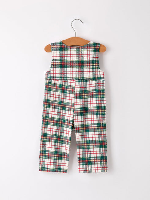 christmas-jonjon-plaid-smocking-embroidered-boys-romper Rylee Faith Designs - Sophia's Style-2