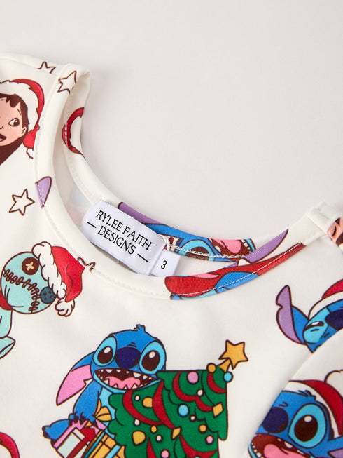 winter-christmas-tree-character-print-girls-long-sleeve-casual-dress Rylee Faith Designs - Sophia's Style-3