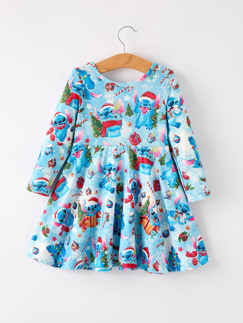 winter-christmas-character-gift-print-girls-dress Rylee Faith Designs - Sophia's Style-2