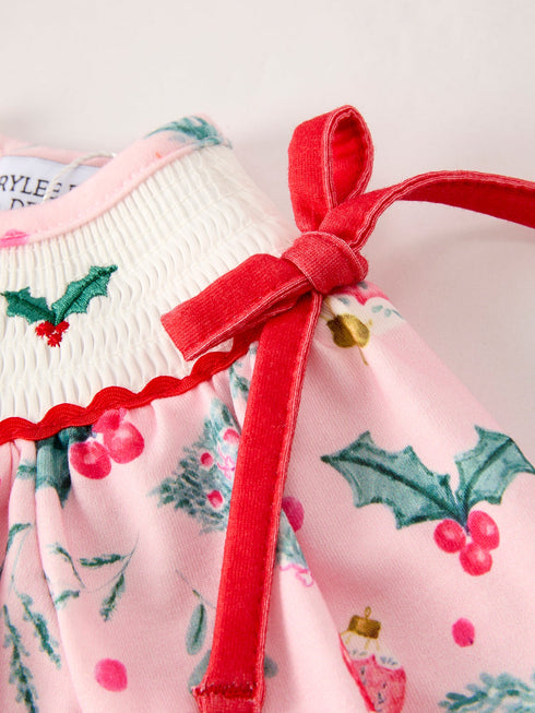 winter-christmas-smocking-embroidery-colorful-girls-romper Rylee Faith Designs - Sophia's Style-4