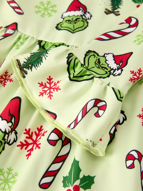 winter-christmas-candy-cane-character-print-green-girls-dress Rylee Faith Designs - Sophia's Style-4