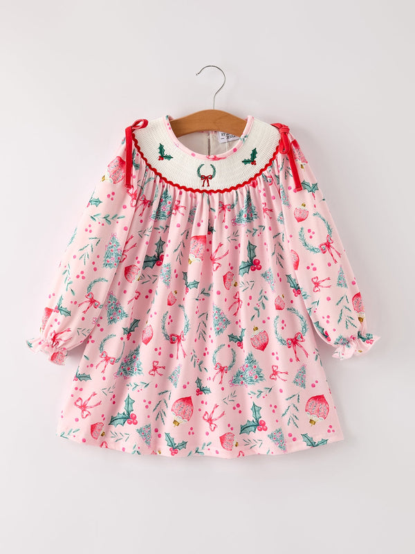 winter-christmas-smocking-embroidery-colorful-girls-dress Rylee Faith Designs - Sophia's StyleDress-1