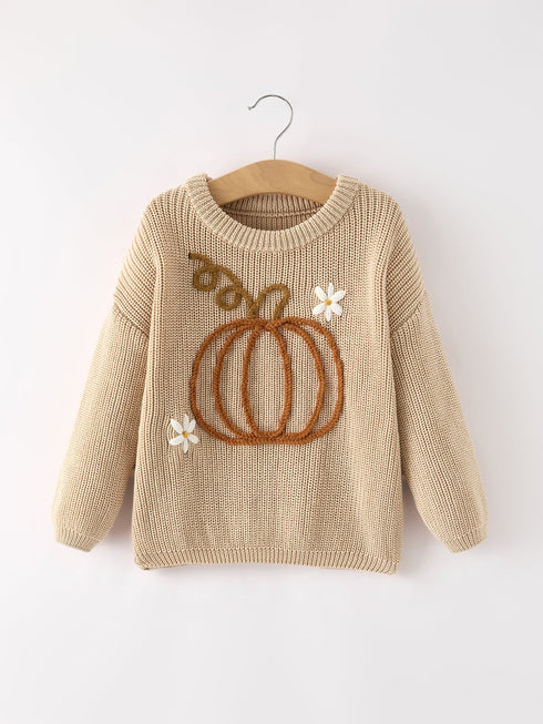 fall-girls-thanksgiving-halloween-pumpkin-pullover-sweater-Sophia's Style-Top-1