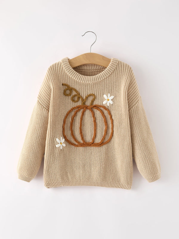 fall-girls-thanksgiving-halloween-pumpkin-pullover-sweater-Sophia's Style-Top-1