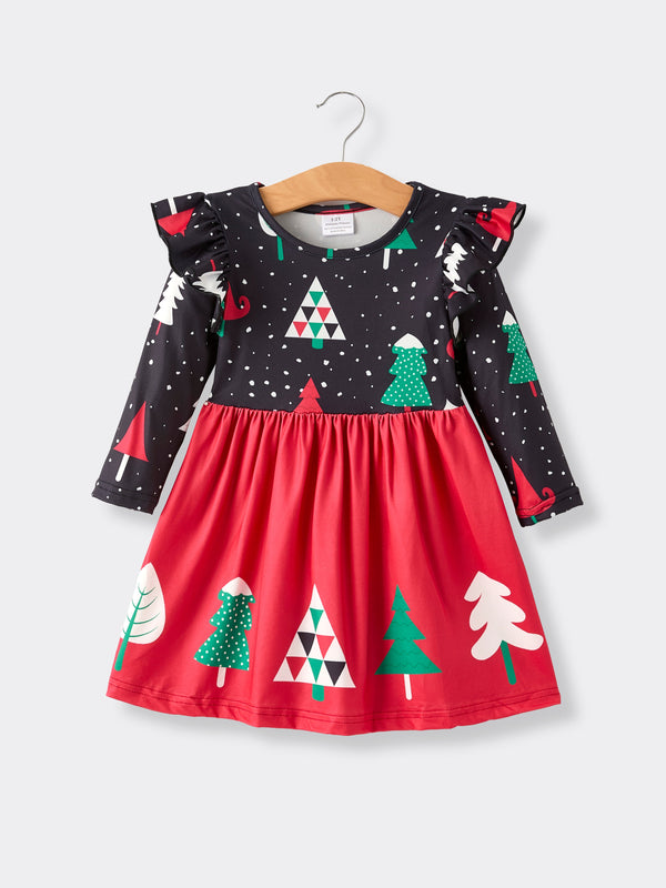 winter-christmas-print-holiday-casual-girls-dress Rylee Faith Designs - Sophia's StyleDress-1