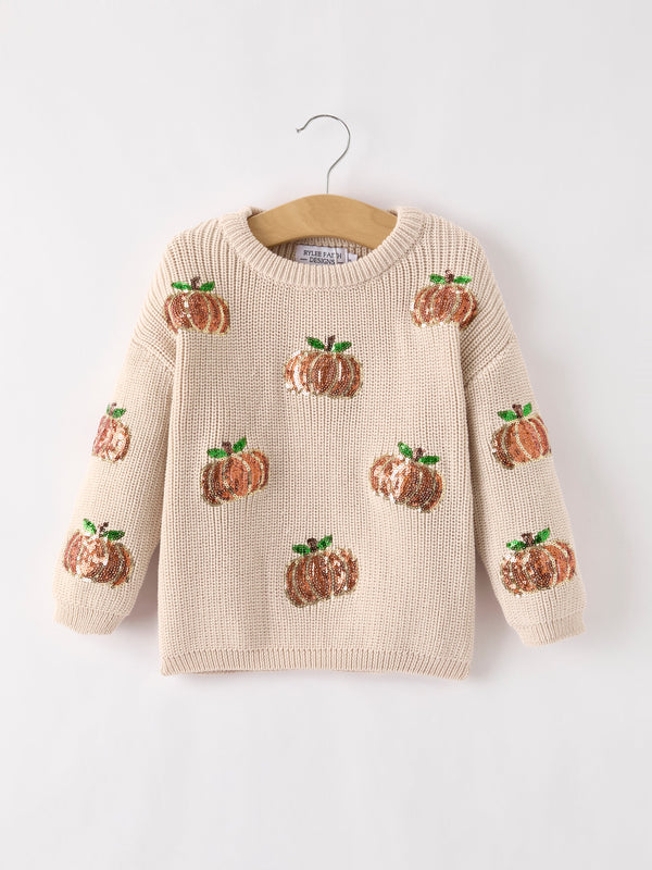 thanksgiving-halloween-pumpkin-sequin-sweater-beige-perfect-for-fall Rylee-Faith-Designs-Sophia's StyleTop-1