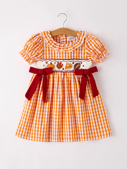 fall-embroidered-dress-for-girls-orange-checkered-with-halloween-details Rylee-Faith-Designs-Sophia's StyleDress-1
